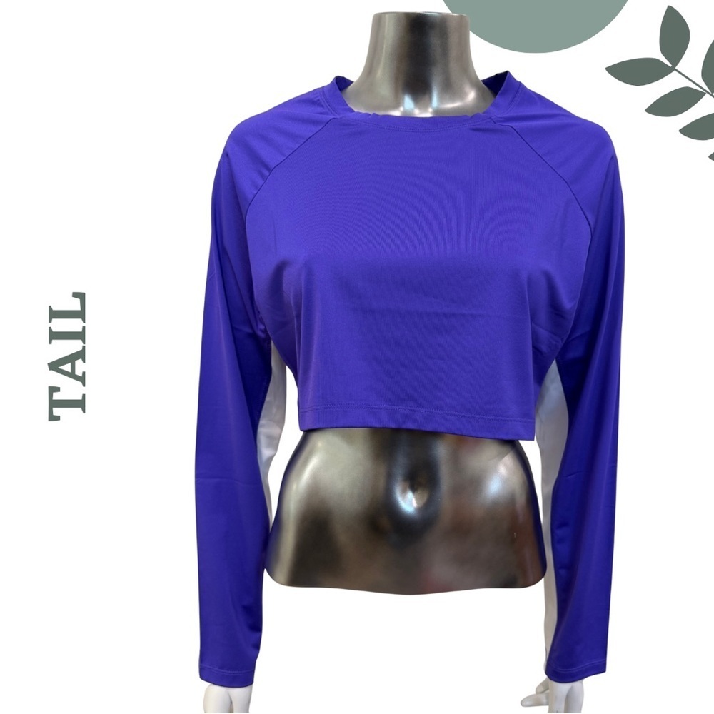 Tail Athletic Crop Long Sleeve Top Royal Purple – Size Medium
